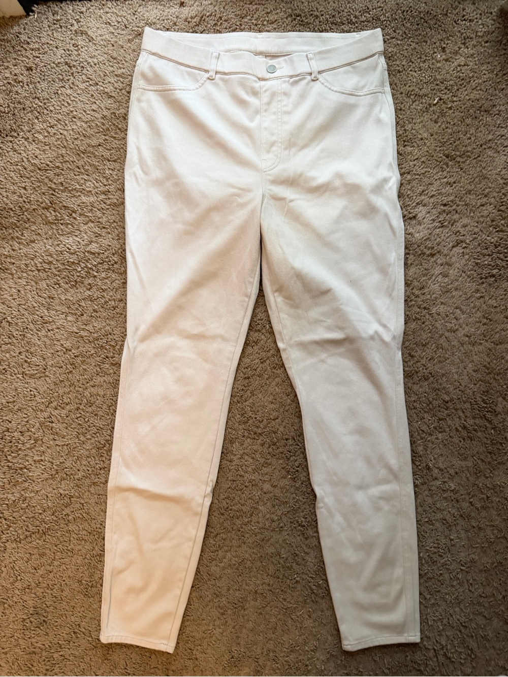 Uniqlo Women's Cream/White Jeggings - Slim Stretch Fit